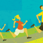 afvallen met hardlopen illustratie