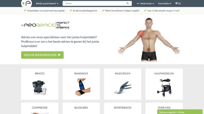 probrace.nl website