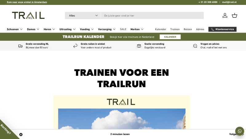 Trailrunning webshop Trail.nl